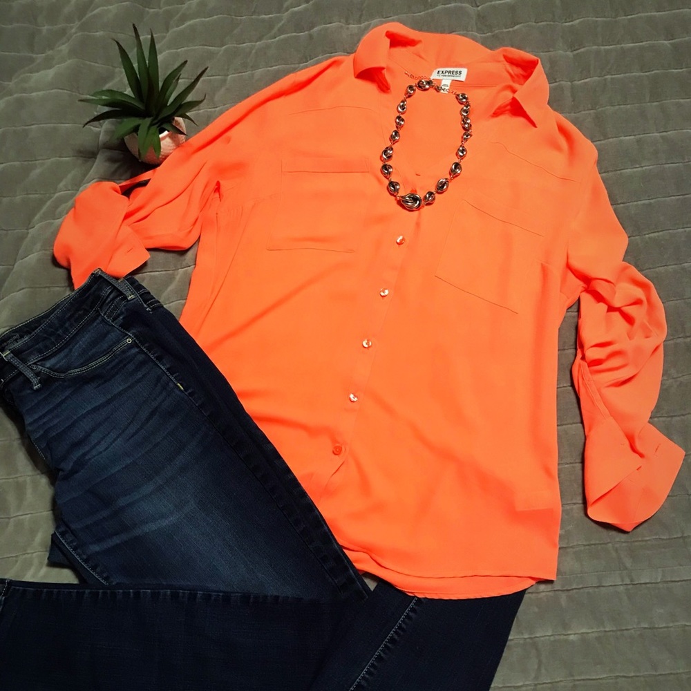 Express BRIGHT 😎Orange Portofino Top